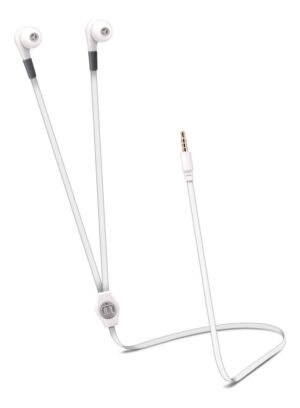 Audífonos Manos Libres Alámbricos Mobo Flat 2 Pares Color Blanco_0