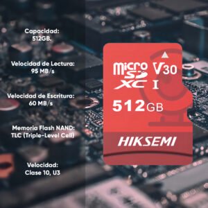 Hiksemi Memoria Microsd Clase 10 De 512 Gb Especializada Para Videovigilancia Uso 24/7compatibles Con Cámaras Hikvision Y Otras Marcas 95 Mb/s Lectura 60 Mb/s Escritura_1