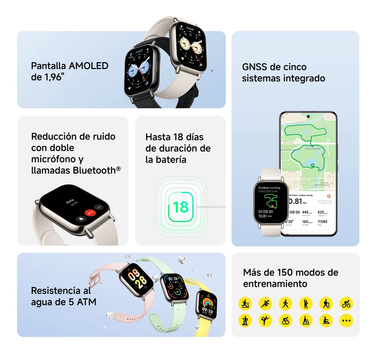 Smartwatch Xiaomi Redmi Watch 5 Lite Amoled 1.96' Light Gold_3