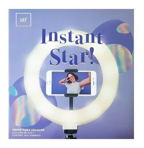 Aro Anillo Selfie Luz Led 26cm Trípode Ring Light Celular Color Negro_18