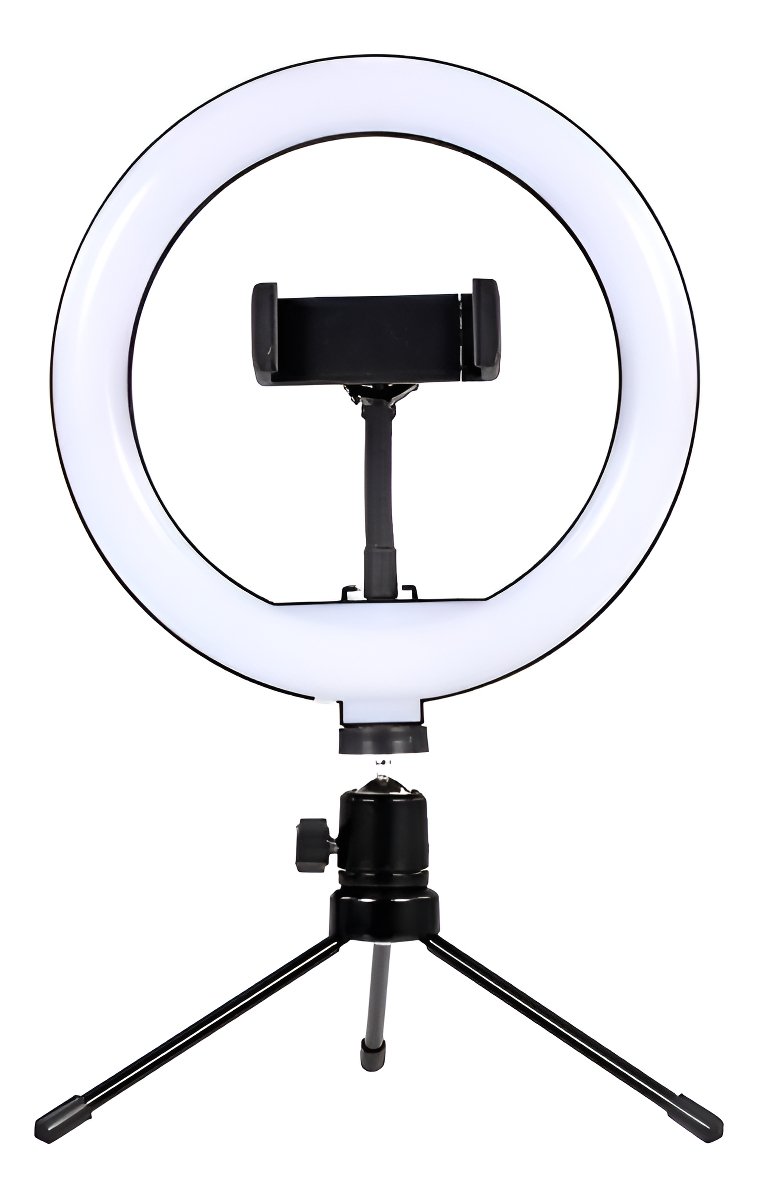 Aro Anillo Selfie Luz Led 26cm Trípode Ring Light Celular Color Negro_15