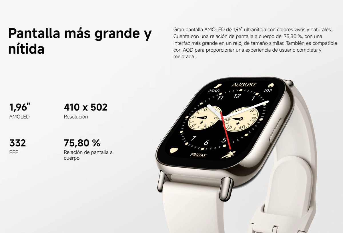 Smartwatch Xiaomi Redmi Watch 5 Lite Amoled 1.96' Light Gold_4