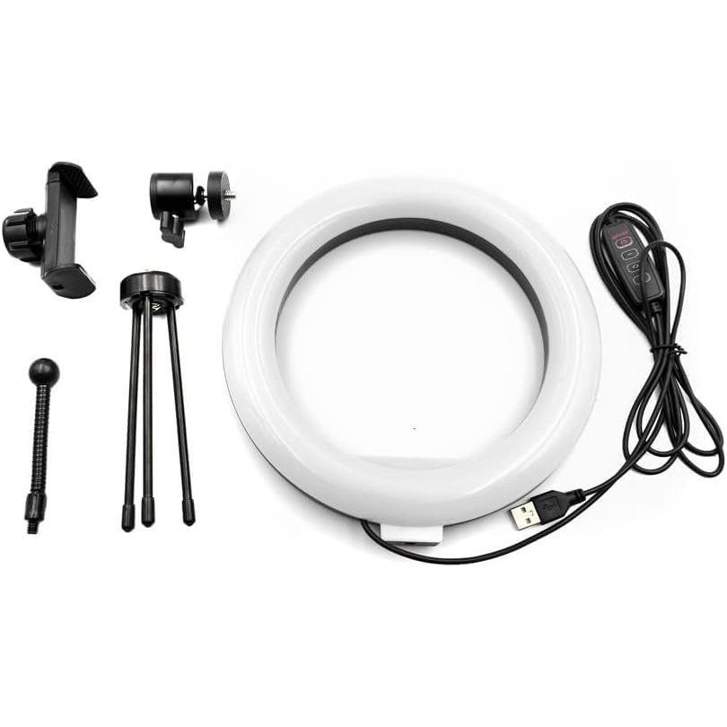 Aro Anillo Selfie Luz Led 26cm Trípode Ring Light Celular Color Negro_1