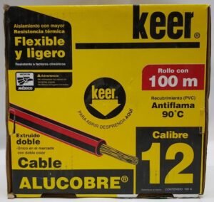 Rollo De Cable Thw Calibre 12 Awg Verde, Alucobre Keer_0