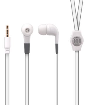 Audífonos Manos Libres Alámbricos Mobo Flat 2 Pares Color Blanco_1