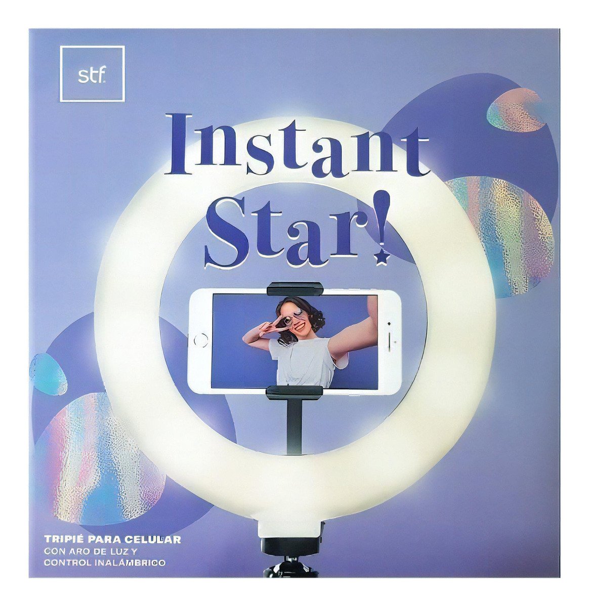 Aro Anillo Selfie Luz Led 26cm Trípode Ring Light Celular Color Negro_14