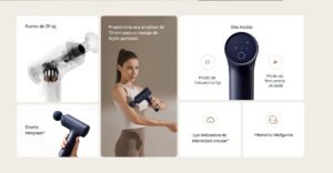 Maseajador Xiaomi Massage Gun 2 - Masaje 25kg Fza, 10mm Amplitud, 6 Modos, Batería 30 Días, Carga Usbc_1