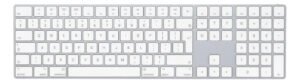 Teclado Bluetooth Apple Qwerty A1843 Color Plata Y Blanco Plata/blanco Inglés In