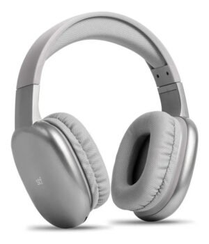 Audífonos Inalámbricos Diadema Compatible Con Micrófono Aurum Stf Color Gris